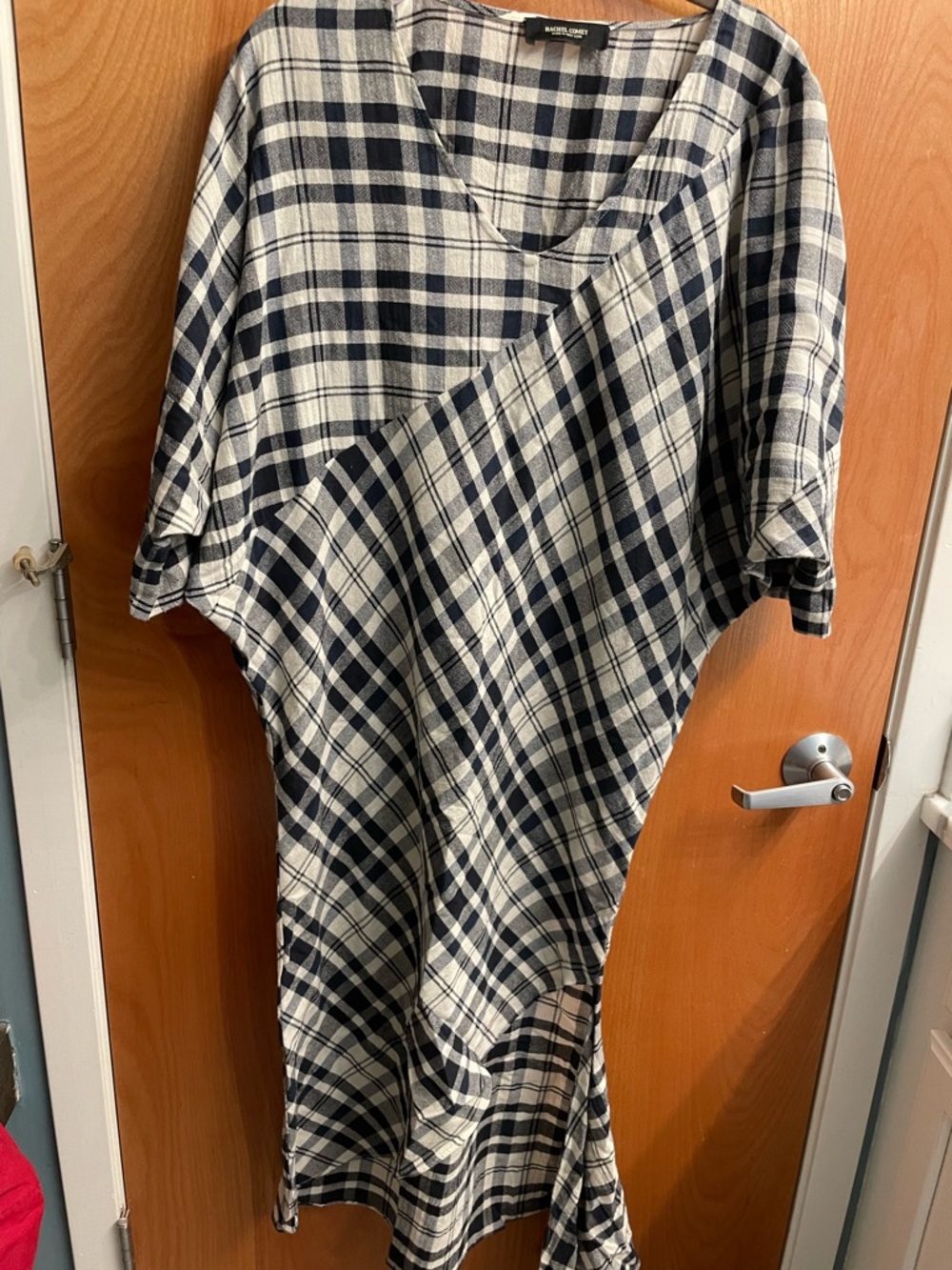 Rachel Comey Black and White Plaid Midi Dress